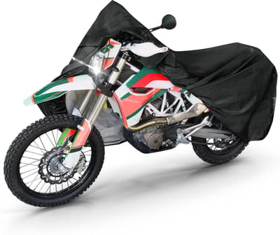 Walser Premium Motorzeil XL - Motorzeil gemaakt van robuust PVC - Motorfietsgarage waterdicht - 255x110x135 cm zwart