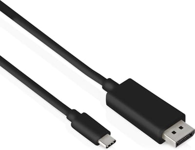 USB C naar DisplayPort kabel - 3.2 Gen 2 - 4096x2160@60Hz - 1.2 meter - Zwart - Allteq