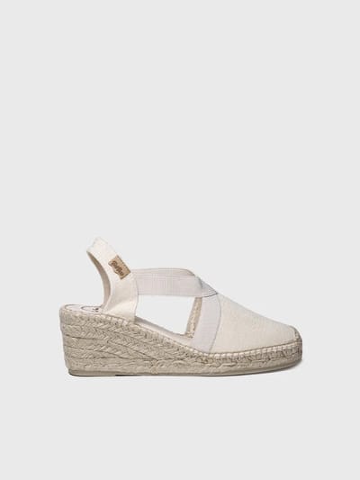Veganistische espadrille met middelhoge sleehak | TER
