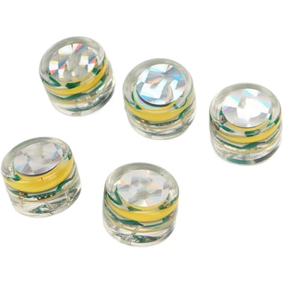 5 Stuks Onderwater Vis Aantrekking LED Lamp Aas Oogvorm 12mm Elektronische Knoopcel Batterij Vis white