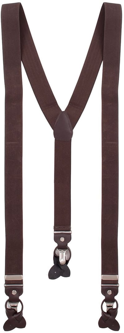 TRESANTI | ZANIN | Elastische bretels uni | Donker bruin