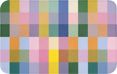 WC mat 80x50 cm - Antislip - Blokken - Vierkant - Patroon - Gekleurd - Toiletmat - Vloermat - Douchemat - Toilet tapijt - Toiletmatten