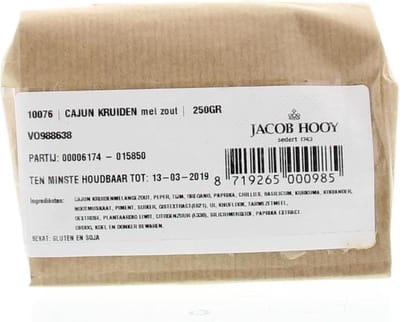 Jacob Hooy Cajun kruiden 250 Gram