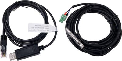 Temperatuursensor en USB Kabel - Communicatiekabel Pack - Zonne-energie Monitoren - Afstandsbediening Temperatuurcompensatie - 12 VDC - Niet gespecificeerd