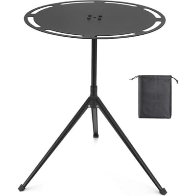 Sterk Draagvermogen Telescopische Vistafel met Lichtpaal Statief Opbergtas Draagbare Campingtafel Buitenmeubilair
