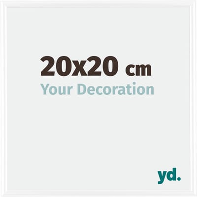 Your Decoration - Fotolijst 20x20 cm - Kunststof - Wit Hoogglans - Bordeaux