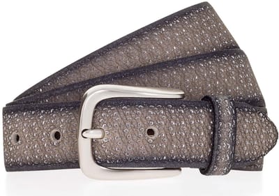 b.belt riem Tessa Gold Ledergürtel W100 White - Silver Metallic beige