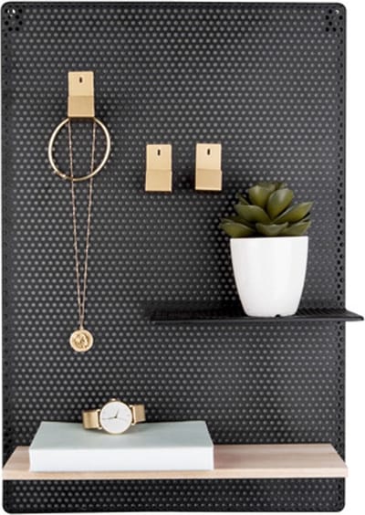 Present Time Memo bord Perky Mesh - IJzer Zwart - 52x34,5x10,5cm - Scandinavisch