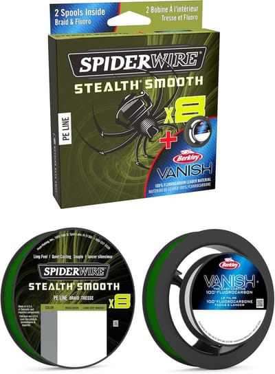 Gevlochten Vislijn - Fluorocarbon Lijn - Roofvissen - Duo Spoel Concept - 0.09mm 0.30mm - Groen/Transparant