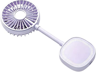 Universele magnetische telefoonventilator - Handzame telefoonhouder, mini draagbare oplaadbare ventilator - Geschikt voor cruiseschepen, reizen, zomer - Paars