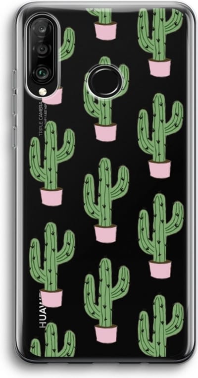 Case Company® - Hoesje geschikt voor Huawei P30 Lite hoesje - Cactus Lover - Soft Cover Telefoonhoesje - Bescherming aan alle Kanten en Schermrand