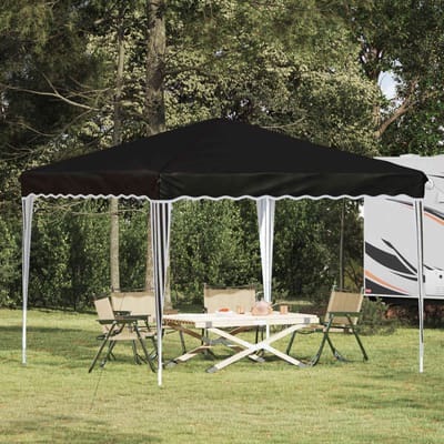 vidaXL - Pop-up - Feesttent - 288 - x - 288 - x - 245 - cm - Zwart - Oxford - Stof