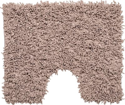 Toiletmat - Classic pure Excellent Taupe - Antislip onderkant - WC mat met uitsparing - Afmeting 50x60cm