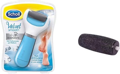 Scholl Velvet Smooth - Elektrische Eeltvijl - Voetvijl - Voetverzorging - Extra Roller - Blauw