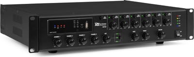 Power Dynamics PMP360 6 zone versterker - perfect voor omroepinstallaties - met Bluetooth - 360W