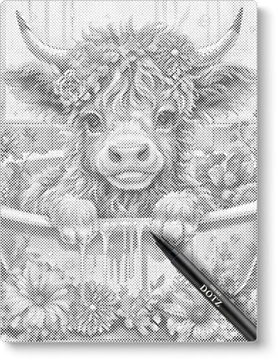 Kalfje In Kruiwagen | Dot painting | 50x60cm  Meest gekozen | Dot painting | Oh My Dotz | Dots stippen | Diamond painting & Schilderen op nummer alternatief | Happy hobby