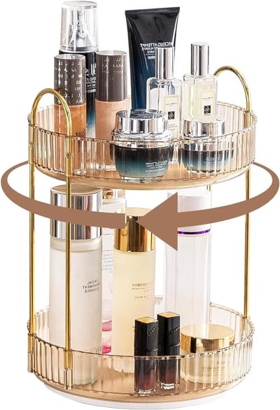 Draaibare Make-up Organizer voor de Badkamer, Grote Capaciteit voor Huidverzorging en Cosmetica, Ideaal voor op de Wastafel en Dressoir