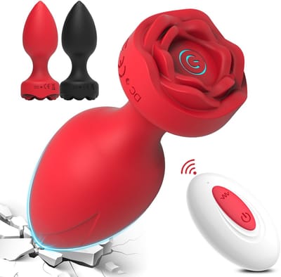 Oneay Vibrerende Anal Plug – Afstandsbediening Butt Plug voor Mannen & Vrouwen, 10 Vibratiestanden, Prostaat Stimulator & Seksspeeltje voor Stellen – Rood