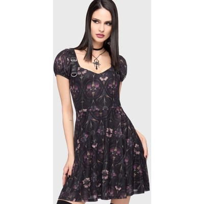 Killstar - Gothic Mini-jurk - Chapel Blessing - Garden Altar Mini Dress - XS tot 4XL - voor Vrouwen - zwart