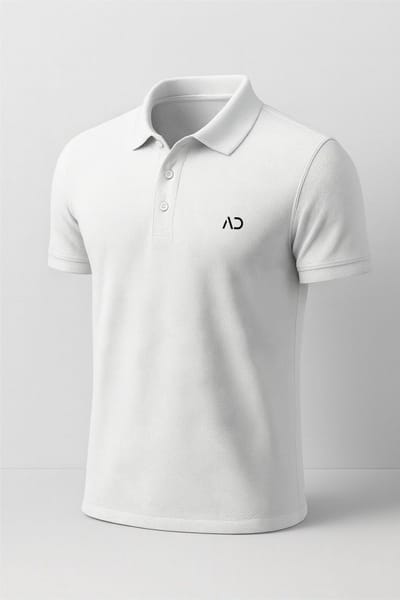 ASTRADAVI Herenmode - Klassiek Poloshirt - Comfortabele pasvorm voor werk of vrije tijd - Wit / Medium
