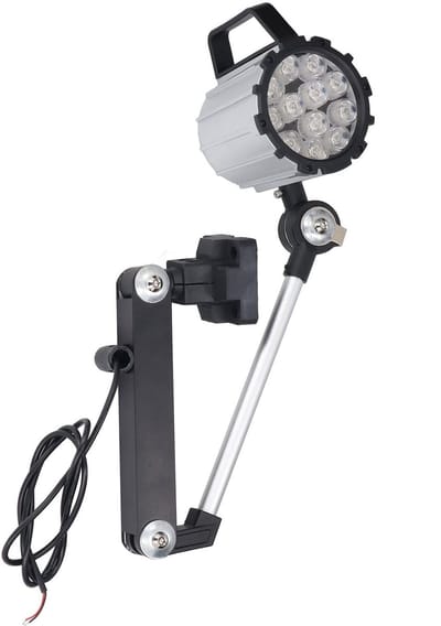aladdien - LED-werklamp - Multifunctioneel - Waterdicht - Verstelbare Lange Arm - Industriële Verlichting - 12W 24V - Geschikt voor Werktafels - Wit...