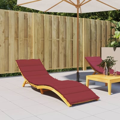 vidaXL - Ligbedkussen - 200x50x3 - cm - oxford - stof - wijnrood
