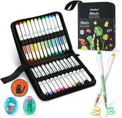 Ohuhu - Nahuku - Direct-ink Acrylic Markers - 24 kleuren