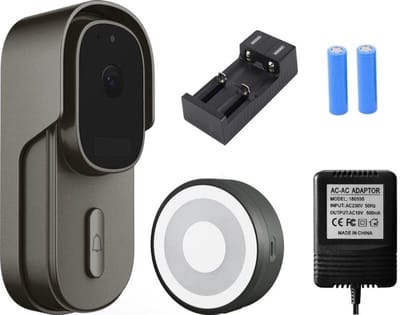 DrPhone LM4-B Video Deurbel met Camera – Full HD 1080p – Binnenbel – Batterij & 18V Bedraad – WiFi App – Nachtzicht – SD-kaart + Batterijlader