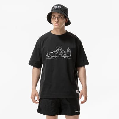 Mizuno Mod Off Print T-shirt Met Korte Mouwen Zwart S Man