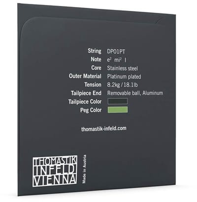 Thomastik Infeld THDP-01PT violin string E-1 4/4 medium, stainless steel, platinum plated