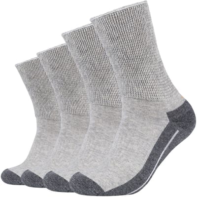 camano Unisex Pro Tex Diabetic Ankle Socks, 4-pack, zonder compressie, Pro Tex-functie, perfecte vochtregulering, gewatteerde zool, ondersteuning van de voetboog, zachte teen naden, comfortabel, drukverlagend.