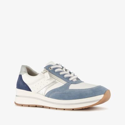 Hush Puppies suède dames sneakers blauw - Maat 37 - Echt leer - Uitneembare zool