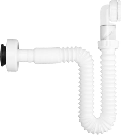 Sifon Keukenspoelbak - Geurafsluiter Wasbak - Voorkomt Geur - 360° Instelbaar - 1 1/4 inch x 32 mm - Wit