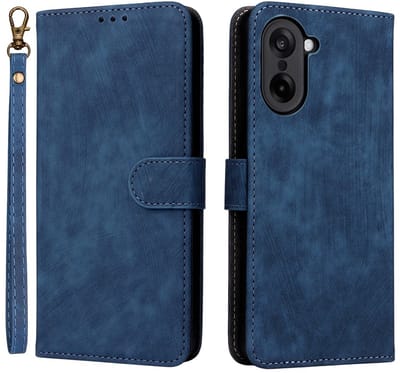 Coverup Hoesje - Geschikt voor OnePlus Nord CE5 Hoesje - Coverup Book Case met Koord - Blauw