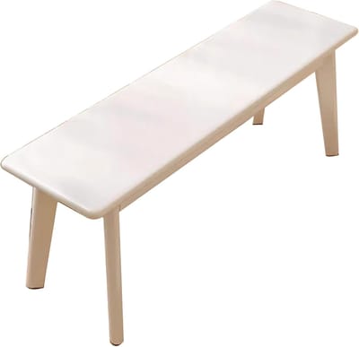 Houten Entree Bank - Hal Zitje Keuken - Schoenen Aantrekken - Massief Hout Robuust - 140 cm Lang - Rustiek Wit