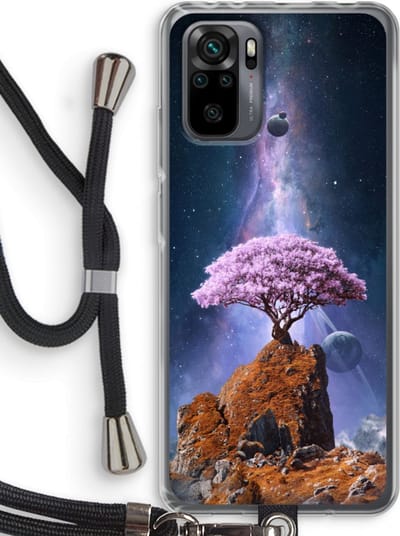 Case Company® - Hoesje met koord geschikt voor Xiaomi Redmi Note 10 Pro hoesje met Koord - Ambition - Telefoonhoesje met Zwart Koord - Bescherming aan alle Kanten en Over de Schermrand
