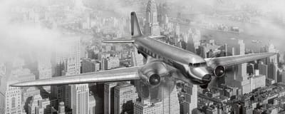 Fotobehang - Airplane 375x150cm - Vliesbehang