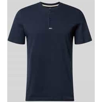Heren T-shirt henley met korte mouwen en logodetail s.Oliver