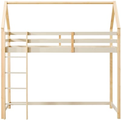 Vente-unique Hoogslaper hout beige 90 x 190 cm