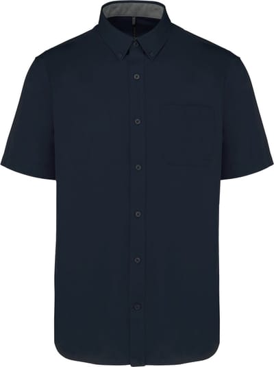 Herenoverhemd 'Ariana III' Korte mouwen Donkerblauw - 4XL