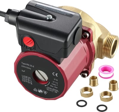 Warmwater Circulatiepomp, 15 mm, 220 V, 20 L/min, 90 W, Waterverhoger, 0,8 A, voor Bar, Douche, Wasmachine