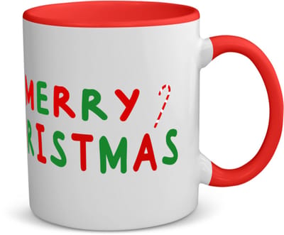 Akyol - kerst merry christmas koffiemok - theemok - rood - Kerstmis - kerst beker - winter - kerst - christmas - kerst cadeau - 350 ML inhoud