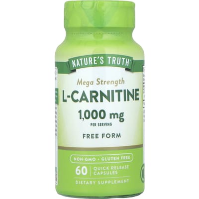Nature's Truth, L-Carnitine, Méga Force, 1 000 mg, 60 Capsules à Libération Rapide (500 mg par gélule)