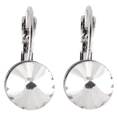 Behave - Oorstekers zilverkleur steen - Elegant glansaccent - Dames