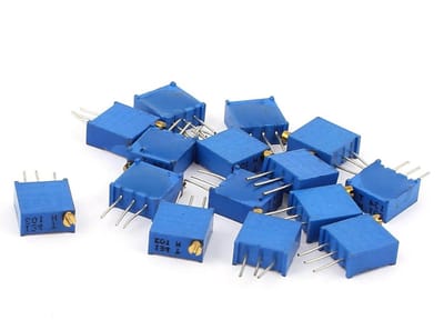 Potentiometer Variabele Weerstand - Trimmer Potmeter - Elektronica Reparatie - Multiturn Instelling - 10K ohm - Blauw