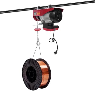 Elektrische Takel - Hefwerktuig Motor - Zwaar Tillen - Draadloze Bediening - 400kg Capaciteit - Rood