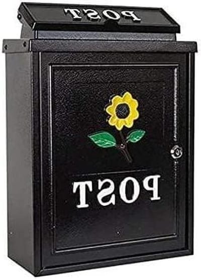 Suggestiebox Brievenbus - Postbox Buiten - Post Ontvangen - Stevig Sleutelslot - 11.1x5x16 Inch - Zwart