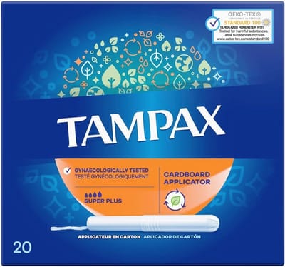 Super Plus Tampons met Kartonnen Applicator - Lekkagebescherming en Comfort - 20 Stuks
