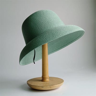 Caps Hepburn Hoed Mintgroen Met Capuchon Hoed Stijl Vintage Ontwerp Grote Rand Strooien Hoed Dames Meisjes Effen Kleur Strand Vakantie Grote Zon 55-58CM gray
