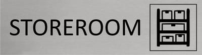 CombiCraft Aluminium deurbordje Storeroom 165x45mm met tape - per stuk